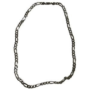24/25” Sterling Silver Thick Figaro Chain